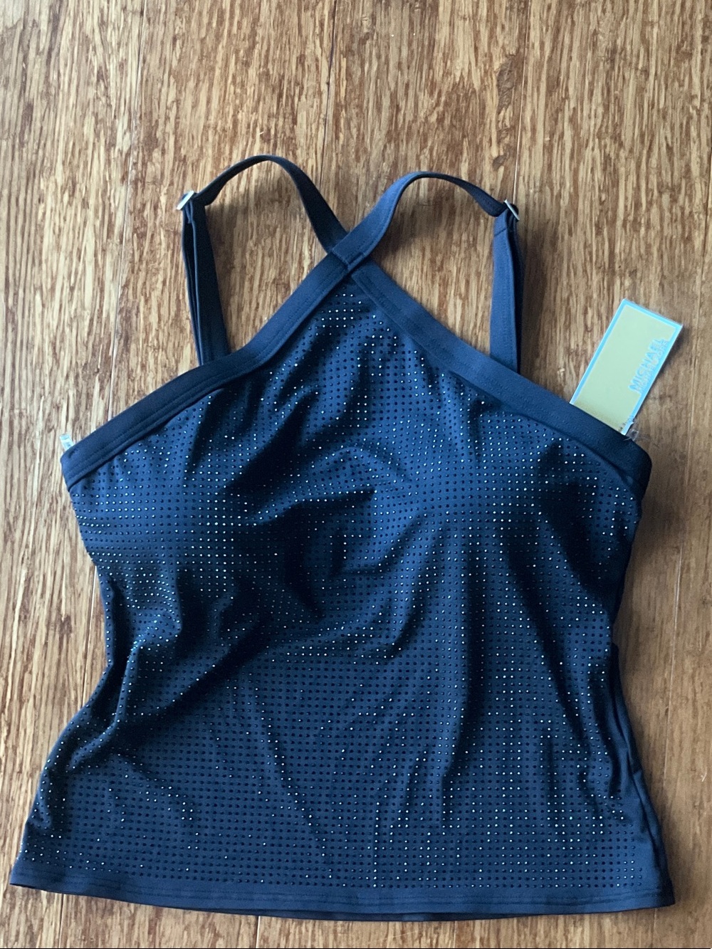 Michael Kors Black Tankini Top M